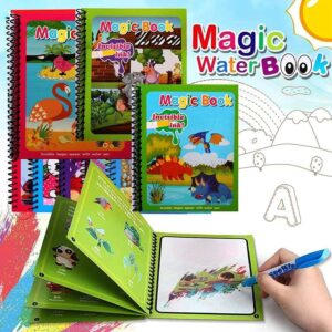 Reusable Coloring Child Book - Magic Water Quick Dry- (Set of 4 Books)