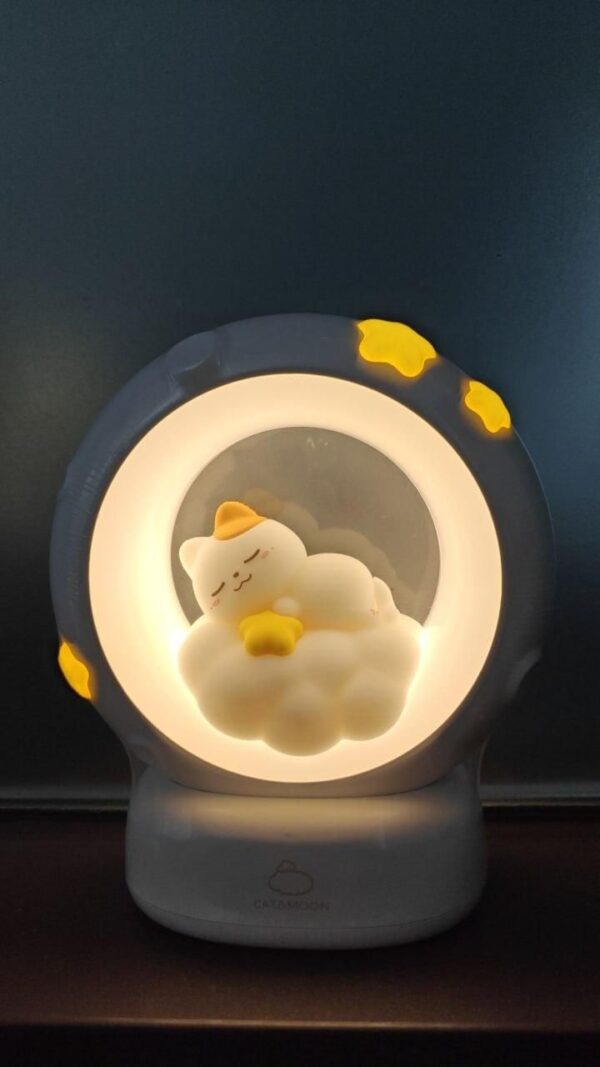 Sleeping Cat LED Night Light Lamp with Touch Control - Image 2