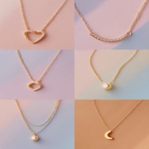 Shimmering Beautiful Pack of 6 Necklaces for Girls & Women